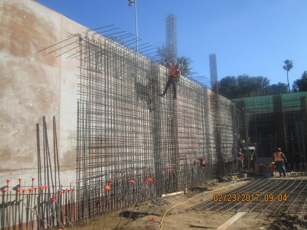 Shotcrete wall rebar