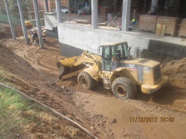 Tractor outside MRB1