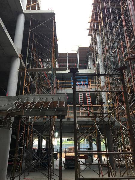 Atrium under construction