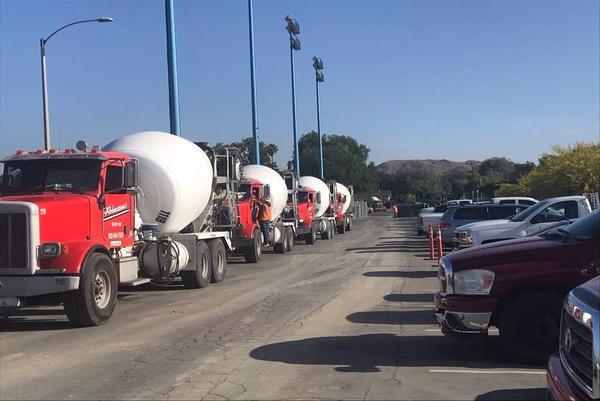 Cement trucks